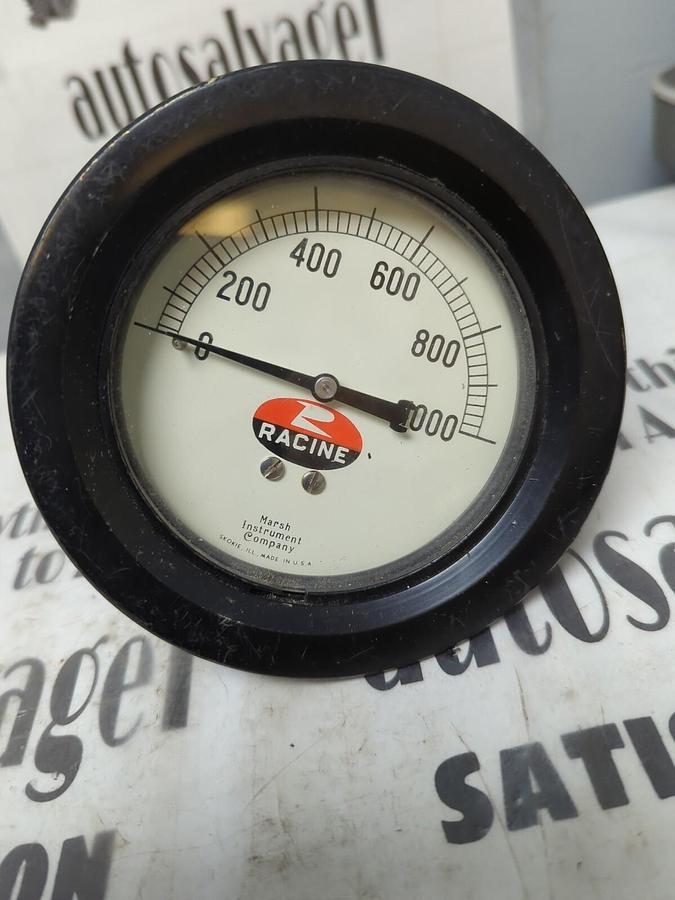 Used MARSH RACINE,0-1000,PSI PRESSURE GAUGE NOS
