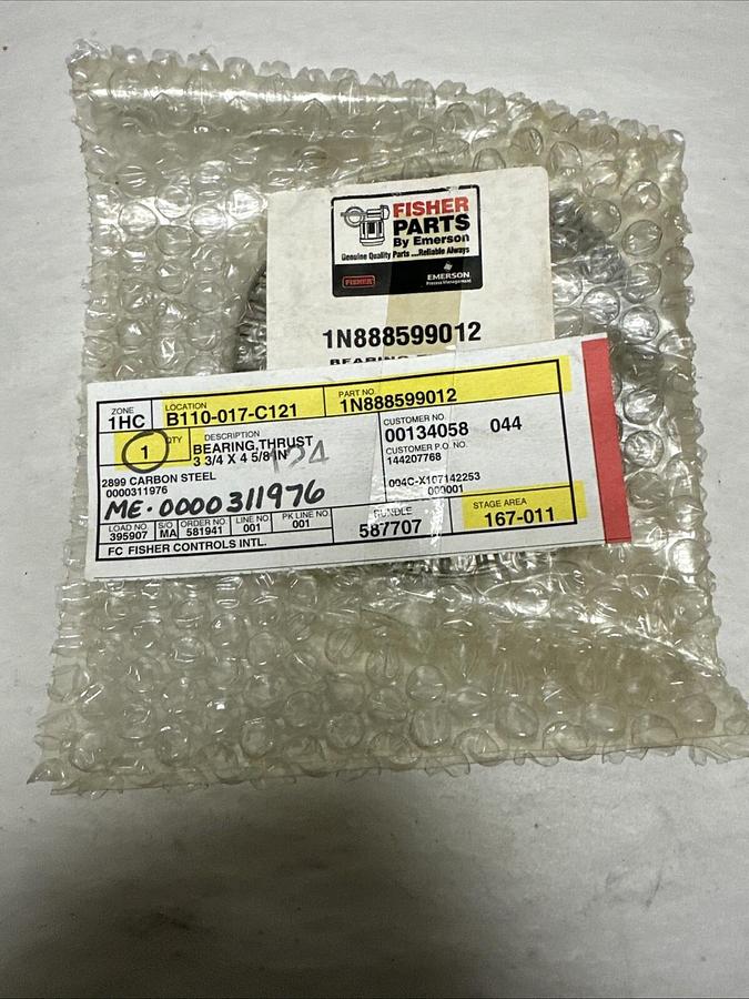 Used Fisher,1N888599012,Thrust Bearing 3-3/4 x 4-5/8 Inch