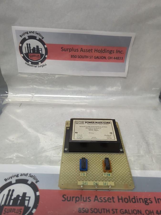 Used POWER/MATE,MM-5CL,POWER SUPPLY + CC-4468 MELT RATE ALARM CARD USED