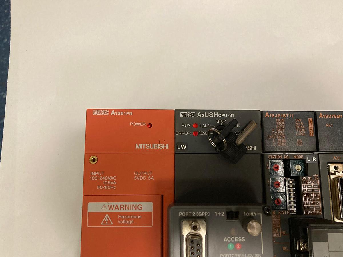 Used Mitsubishi,A1S61PN A2USHCPU-S1 A1SJ61BT11 A1SD75M1 A1SX41 A1SY10 A1SY41,Rack