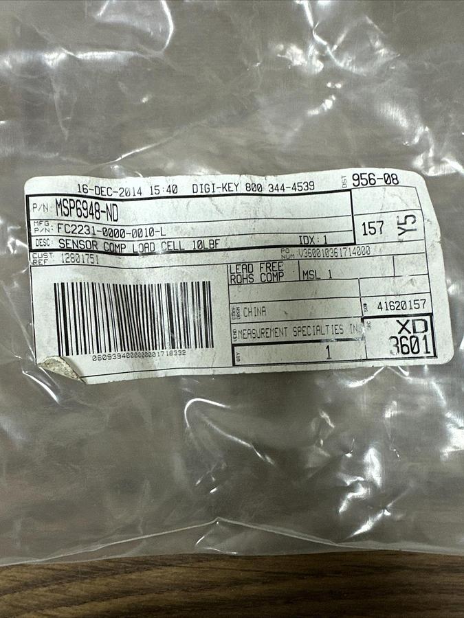 Used TE Connectivity,FC223-0000-0010-L,Load Cell