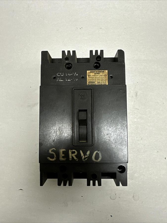 Used Westinghouse,FA3040V,3 Pole 40 Amp 300 VAC Circuit Breaker