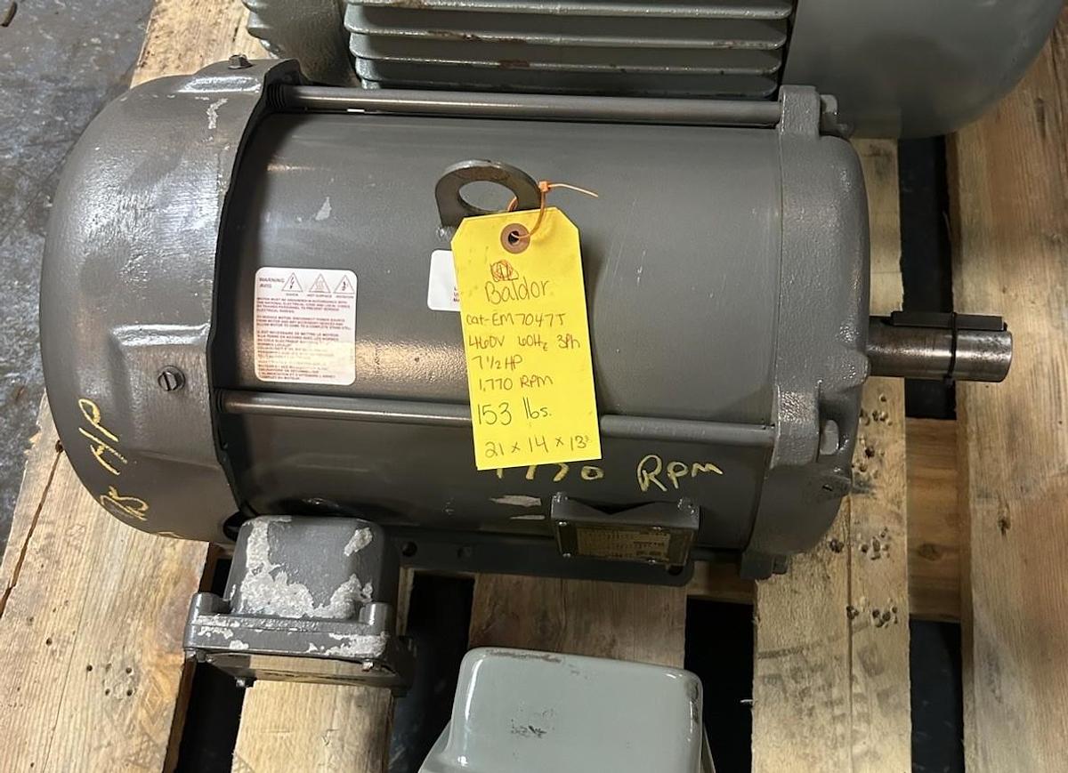 Used BALDOR,EM7047T,EXPLOSION PROOF MOTOR 7.5HP 460V 1770RPM 3PH 213T FRAME
