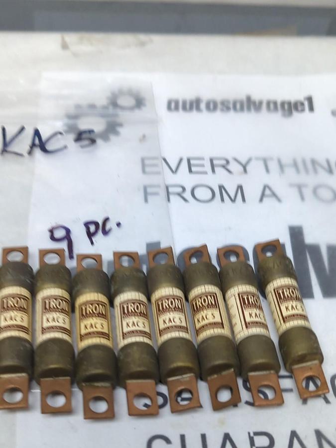 COOPER BUSSMANN,KAC-5,TRON 5 AMP FUSE LOT OF 9 NOS