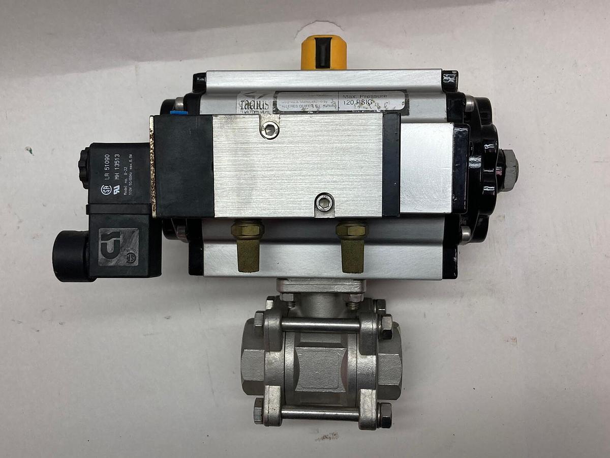 Used Radius,AS-008,Actuator & R-NM Solenoid Valve