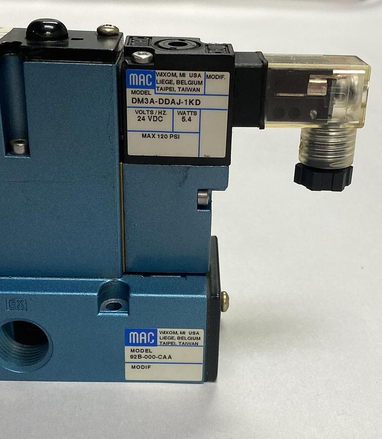 Used Mac,92B-EBA-000-DM-DDAJ-1KD,Solenoid Valve