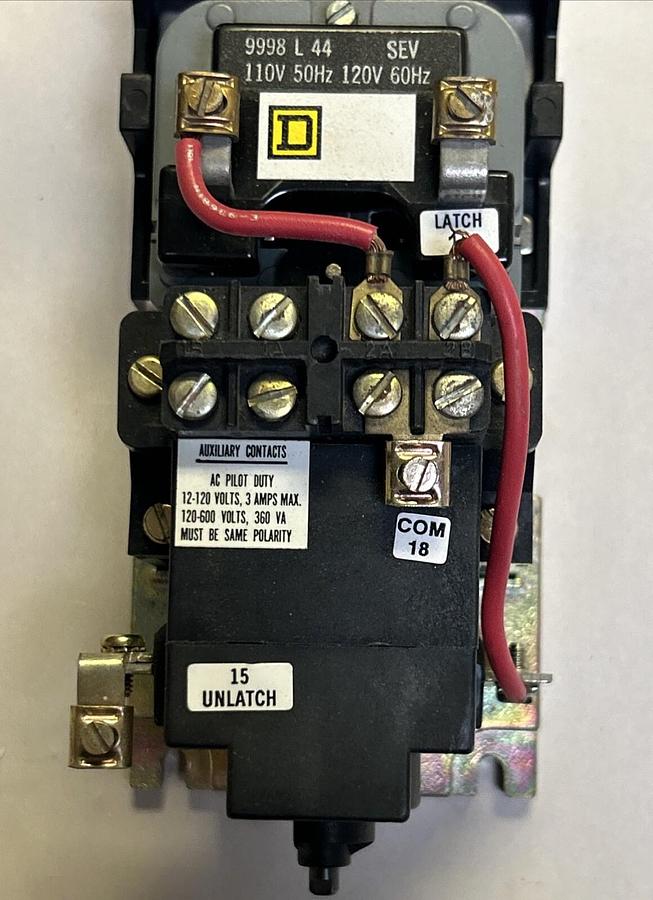 Used SQUARE D,8903L040,LIGHTING CONTACTOR