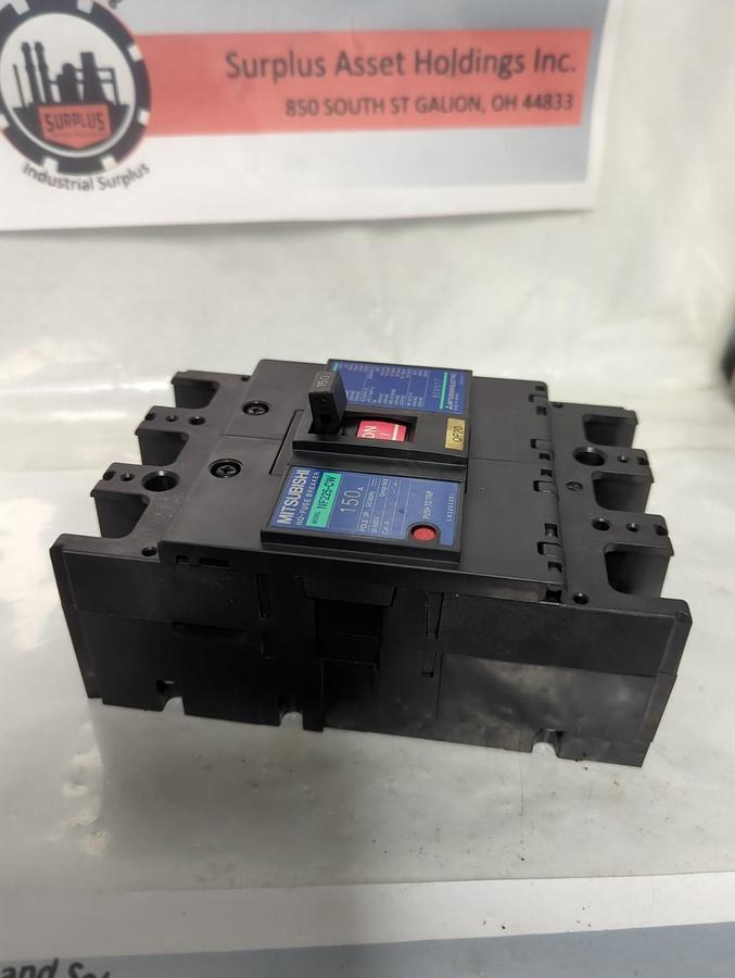 Used MITSUBISHI,NF225-CW,NO-FUSE CIRCUIT BREAKER 3-POLE 150 AMP PRE-OWNED