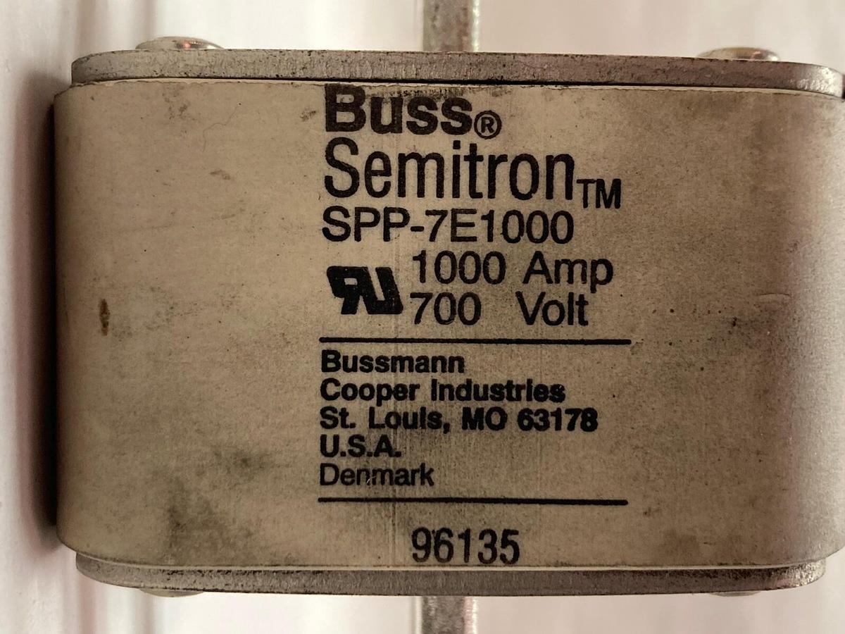 Used Buss Semitron,SPP-7E1000,Fuse 1000A 700V