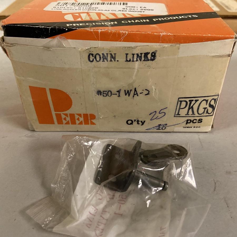 PEER,50-A2,Roller Chain Connection Link Box of 25