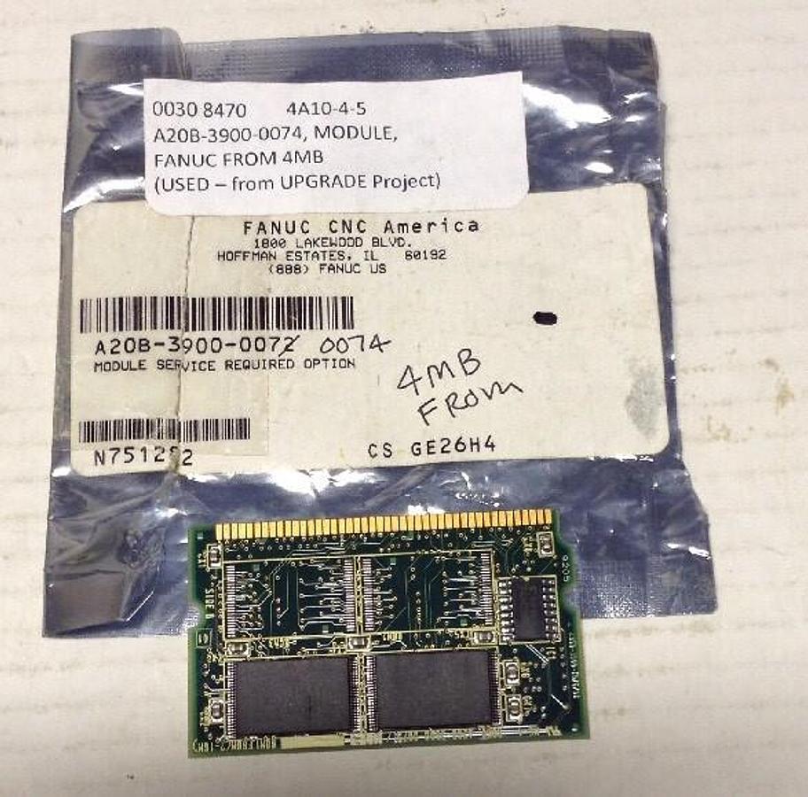 Used Fanuc,A20B-3900-0074,Modules 4MB FROM USED from Upgrade Project