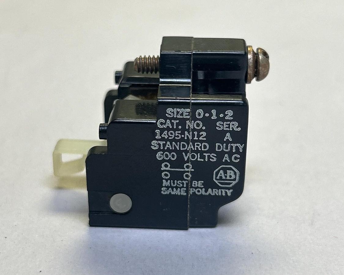 ALLEN BRADLEY,1495-N12,AUXILIARY CONTACT BLOCK NOS