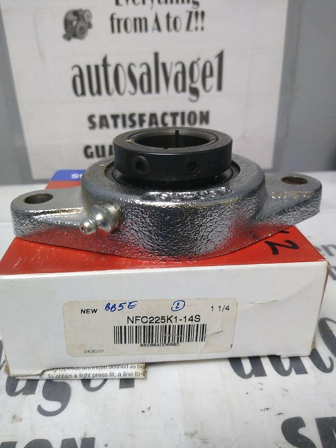 MB MANUFACTURING,NFC225K1-14S,FALNGE MOUNT BEARING 2-BOLT 1-1/4 IN BORE NOS