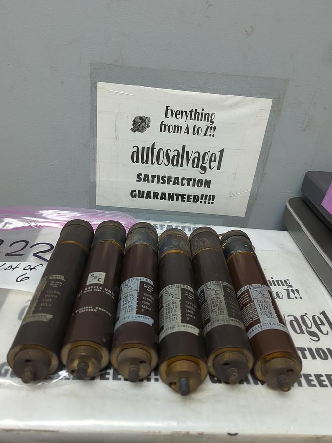 S&C,132250,SIZE 5 150E AMP FUSE REFILL UNIT LOT OF 6 NOS