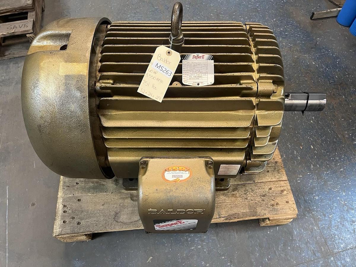 Used BALDOR,60HP,MOTOR 3550RPM 3PH 364T