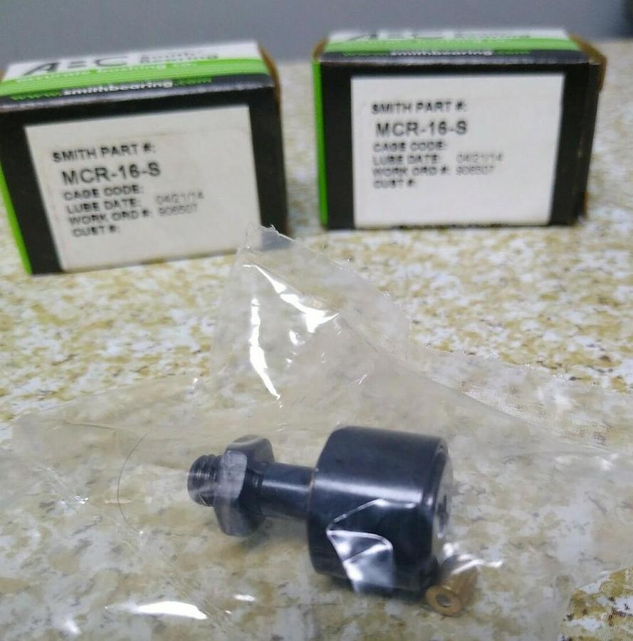 Used Smith Bearing,MRC-16-S,Crowned Cam Follower-Slotted Head  Lot of 2 NOS