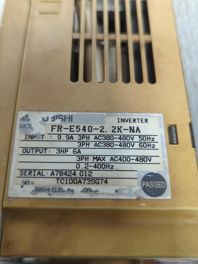 Used MITSUBISHI,FR-E-540-2.2K-NA,INVERTER PRE-OWNED