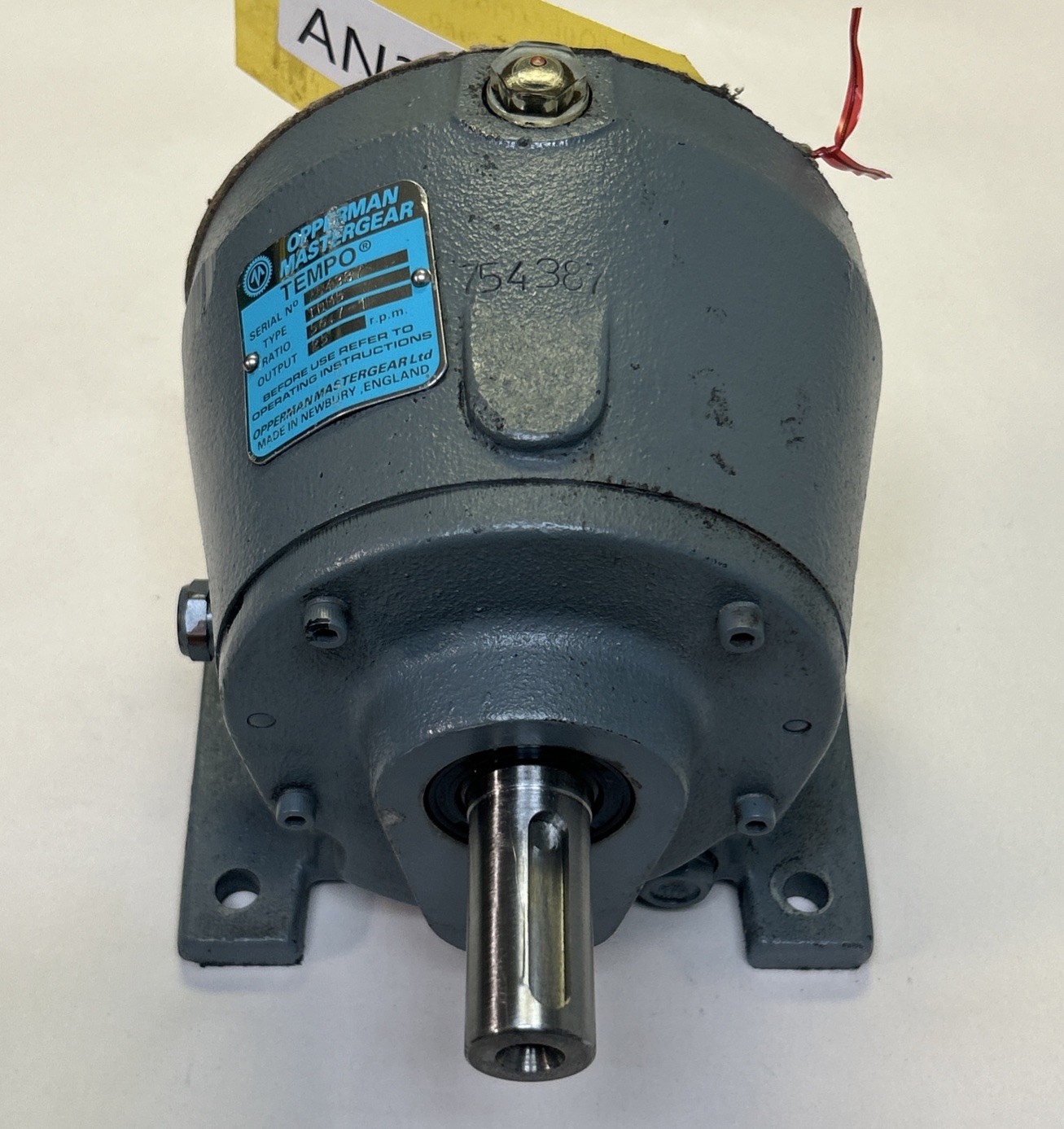 Used OPPERMAN MASTERGEAR,TDM5,TEMPO GEAR REDUCER 56.7-1 RATIO 25RPM