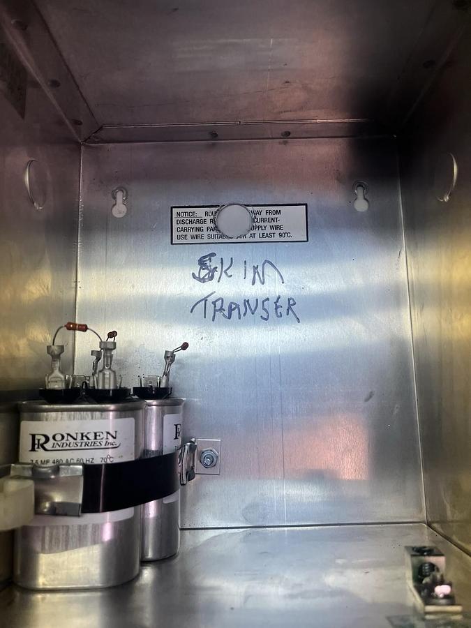 Used RONK RONKEN,477CC,POWER FACTOR CORRECTION CAPACITOR 2KVAR 3PH 480V