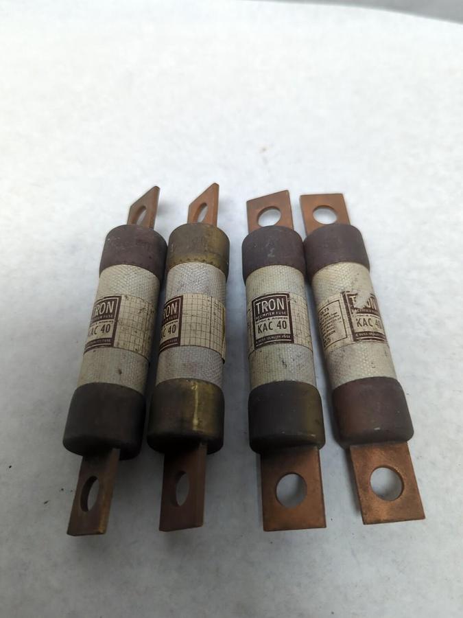 Used COOPER BUSSMANN,KAC40,TRON 40 AMP FUSE LOT OF 4 PRE-OWNED