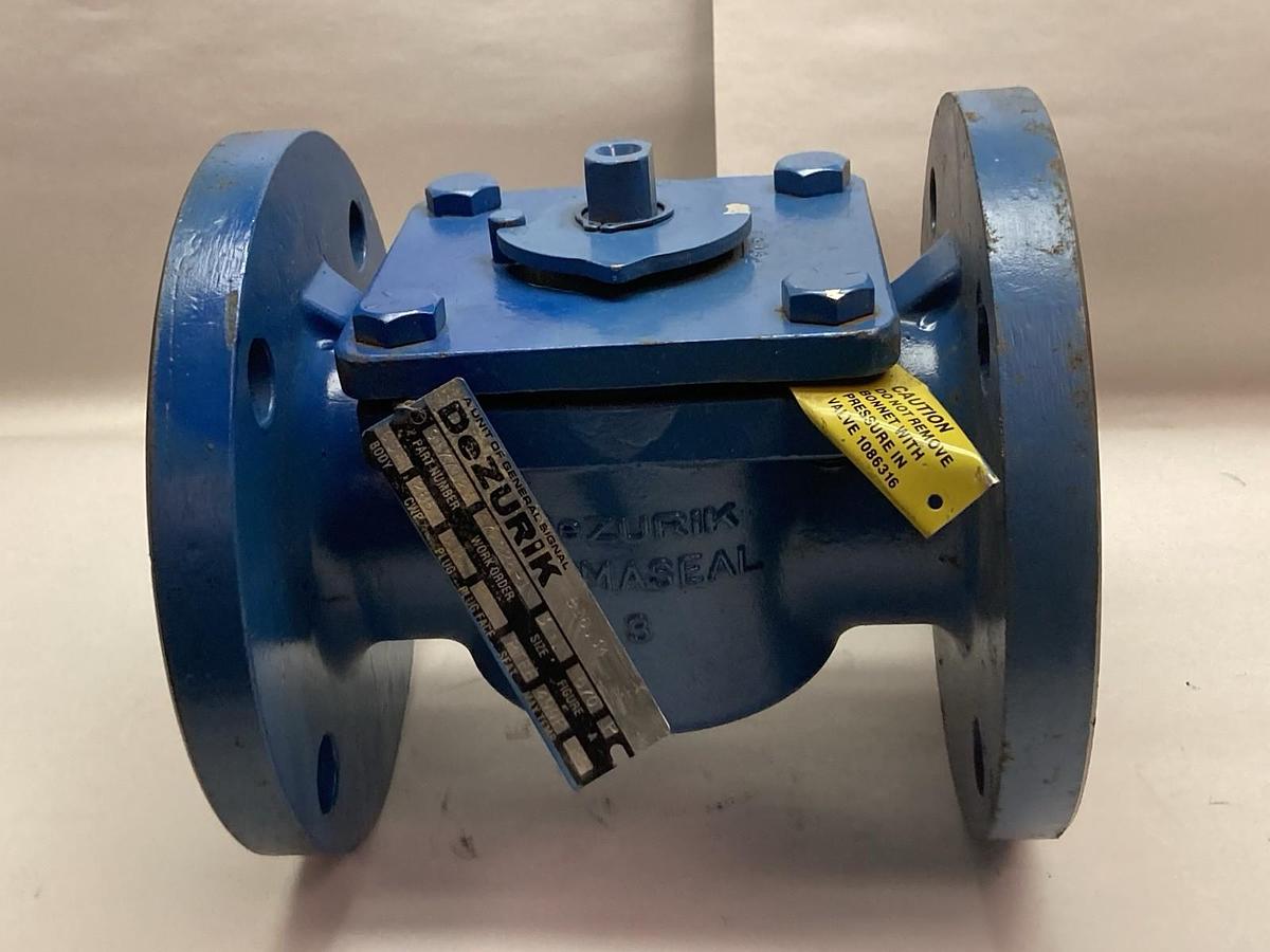 Used DeZURIK,CS 9177123,Size 3 Ball Valve PTFE B16.34
