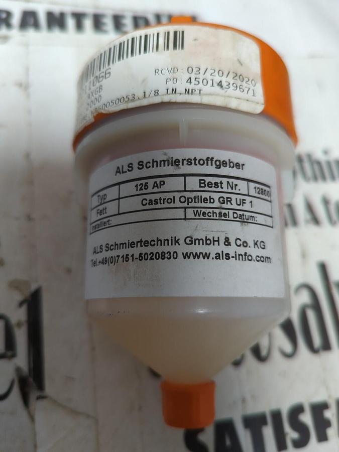 ALS SCHMIERSTOFFGEBER,TYPE  125 AP, AUTOMATIC LUBRICATOR NOS