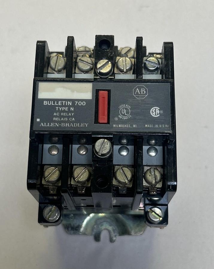 Used ALLEN BRADLEY,700-NT400A1,AC RELAY W/ PNEUMATIC TIME DELAY UNIT