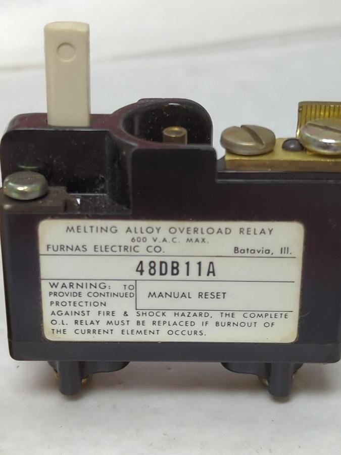 FURNAS,48DB11A,THERMAL OVERLOAD RELAY NOS