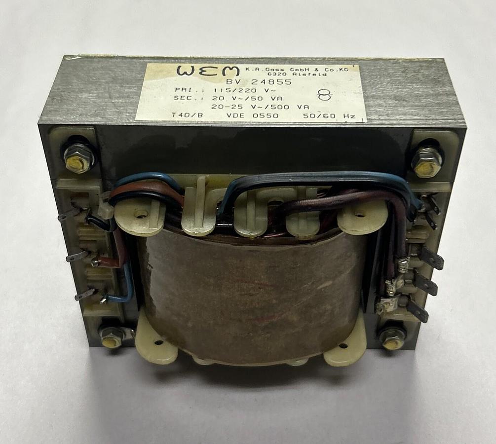 Used WEM,BV24855,TRANSFORMER 115/220V 50/60HZ