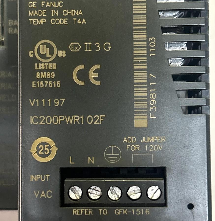 Used GE FANUC,IC200PWR102F,VERSAMAX POWER SUPPLY MODULE
