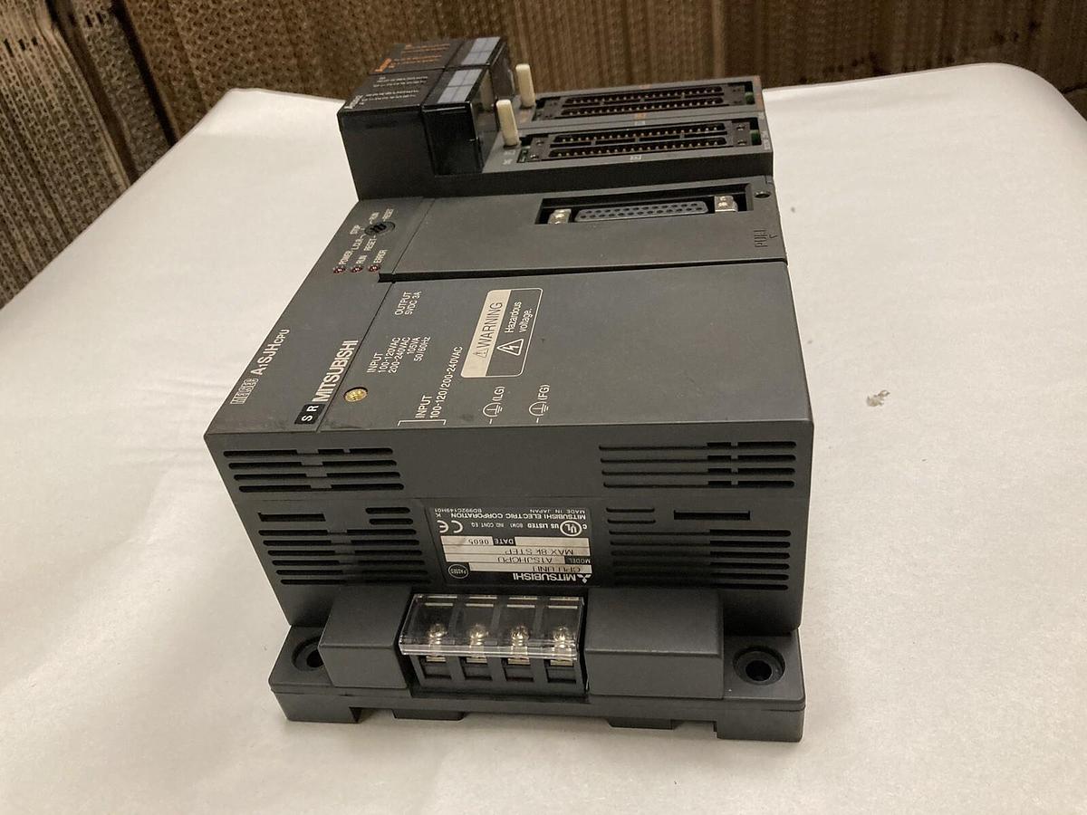 Used Mitsubishi,A1SJHCPU,Rack with A1SX42 & A1SY41 Modules
