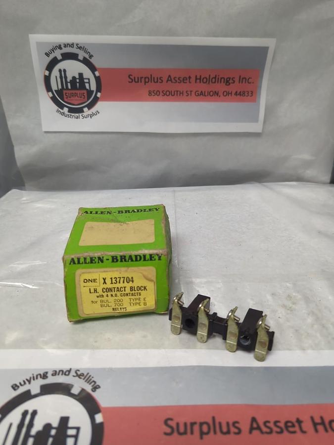 ALLEN BRADLEY,X-137704,L.H. CONTACT BLOCK NOS