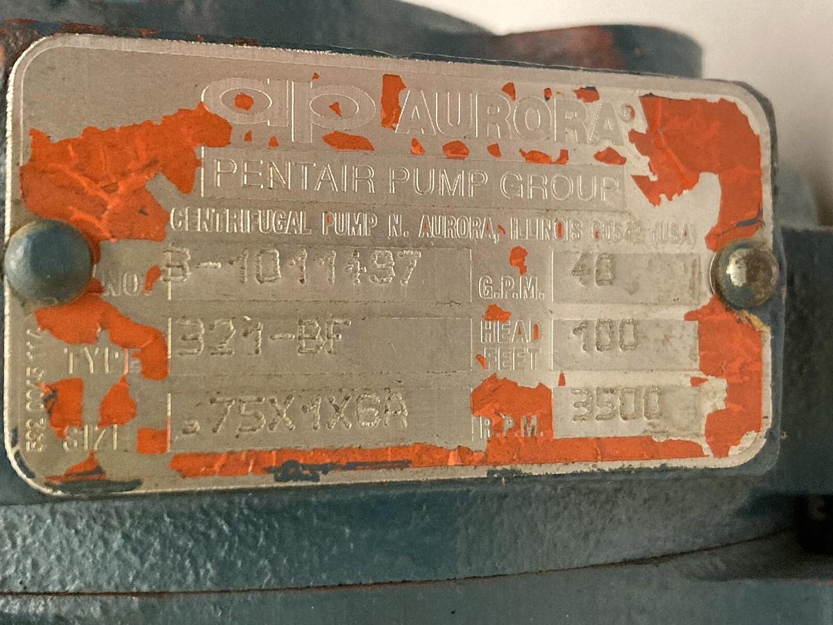 Used Marathon Electric,AVM 145TTFR5510AD P,Motor with Aurora 321-BF Centrifungal Pump