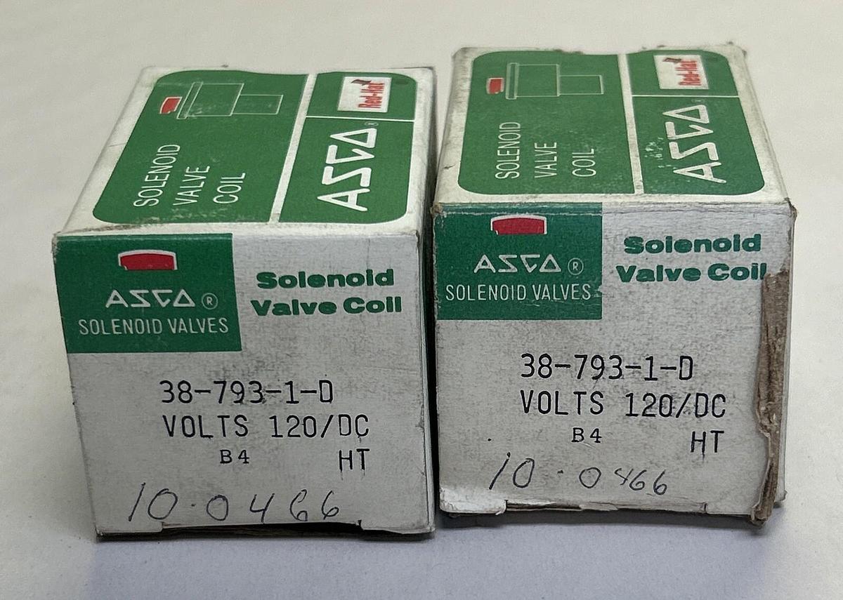 ASCO,38-793-1-D,SOLENOID VALVE COIL 120V LOT OF 2 NOS