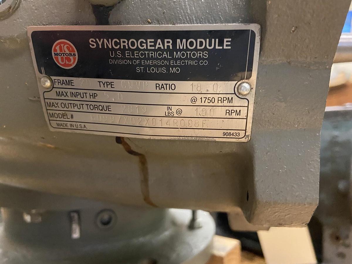 US Motors,20GWVP,Syncrogear Gear Reducer Frame 20 GWVP Ratio 18