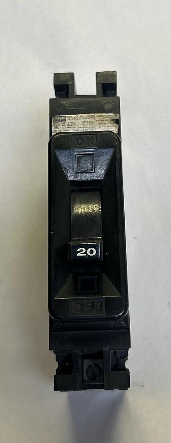 Used FEDERAL PACIFIC ELECTRIC,NEF120,CIRCUIT BREAKER 20A 277V 1P