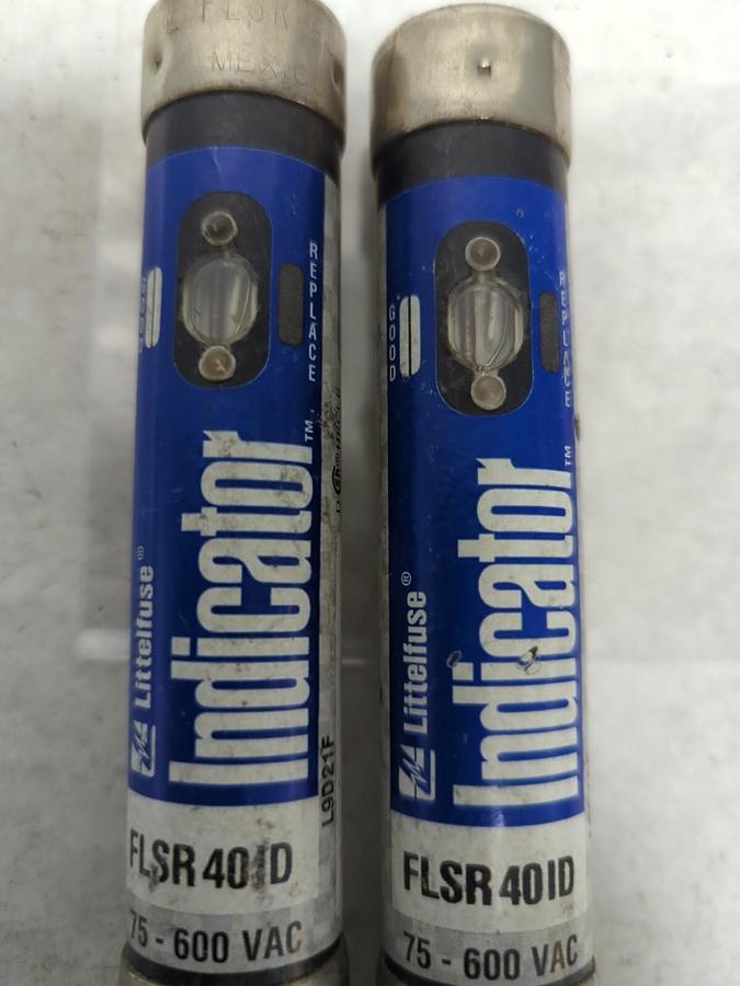 Used LITTELFUSE,FLSR40ID,INDICATOR 40 AMP FUSE LOT OF 2 PRE-OWNED