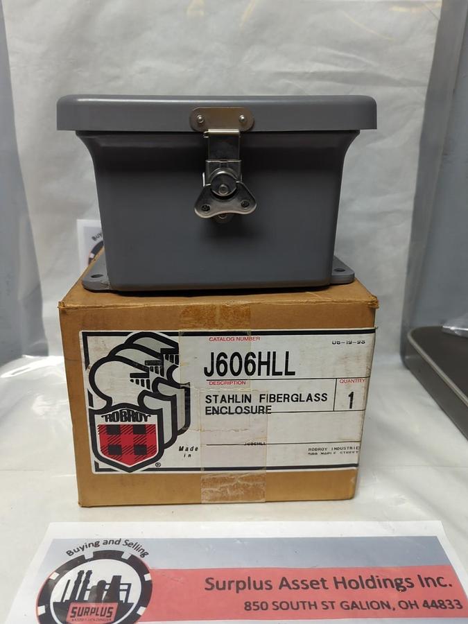 ROBROY,J606HLL,STAHLIN FIBERGLASS ELECTRICAL ENCLOSURE NOS