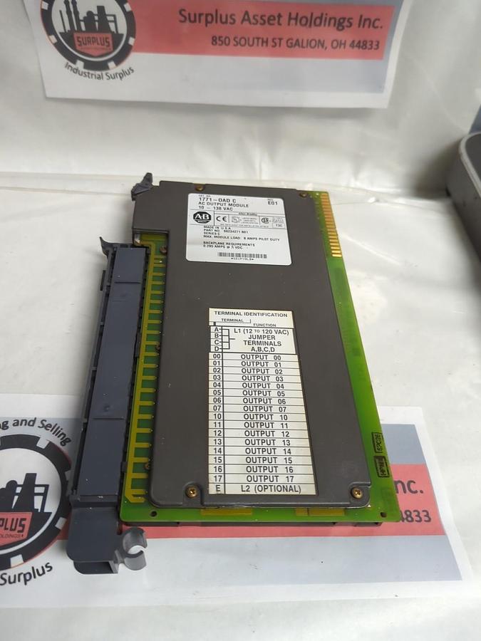 Used ALLEN BRADLEY,1771-OAD C,AC OUTPUT MODULE 10-138VAC PRE-OWNED