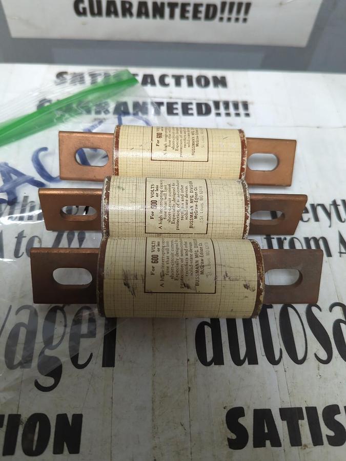 COOPER BUSSMANN,TRON KAC150,RECTIFIER FUSES LOT OF 3 NOS