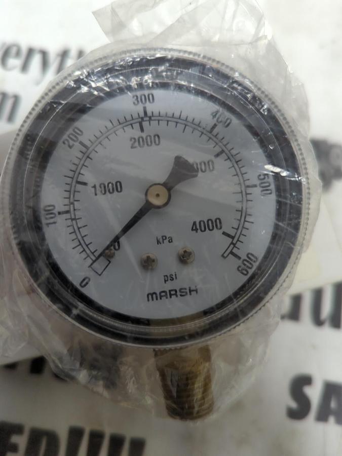 MARSH BELLOFRAM,J4664,2.5 INCH STD 1/4 INCH NPT PSI GAUGE NEW