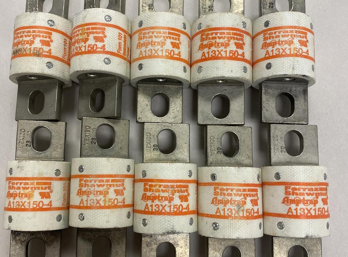 FERRAZ SHAWMUT,A13X150-4,FUSE 150 AMP LOT OF 10 NEW NO BOX