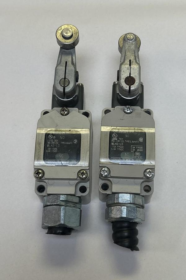 Used OMRON,WLH2-LD,LIMIT SWITCH 10A 115V LOT OF 2