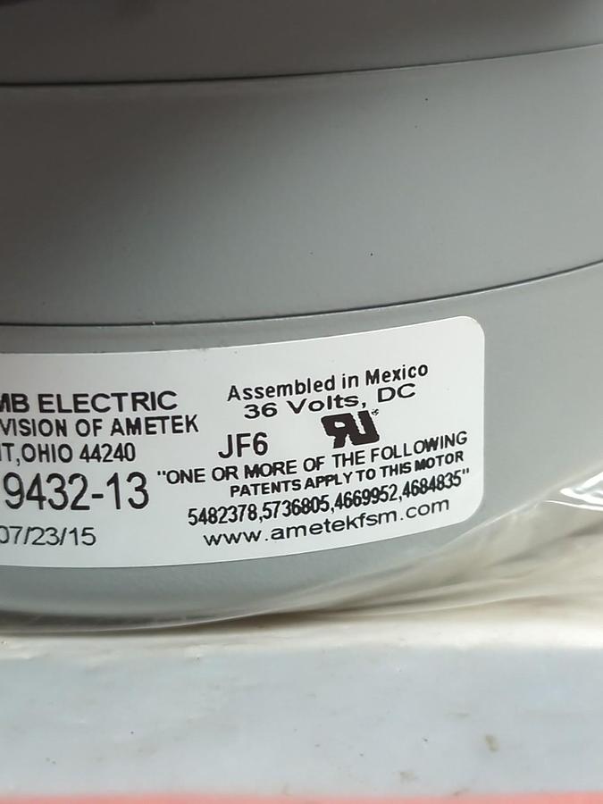 LAMB ELECTRIC,119432-13,VACUUM MOTOR NOS