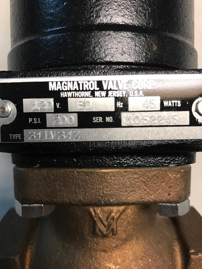 Magnatrol Valve,31LV34Z,Solenoid Valve 120V