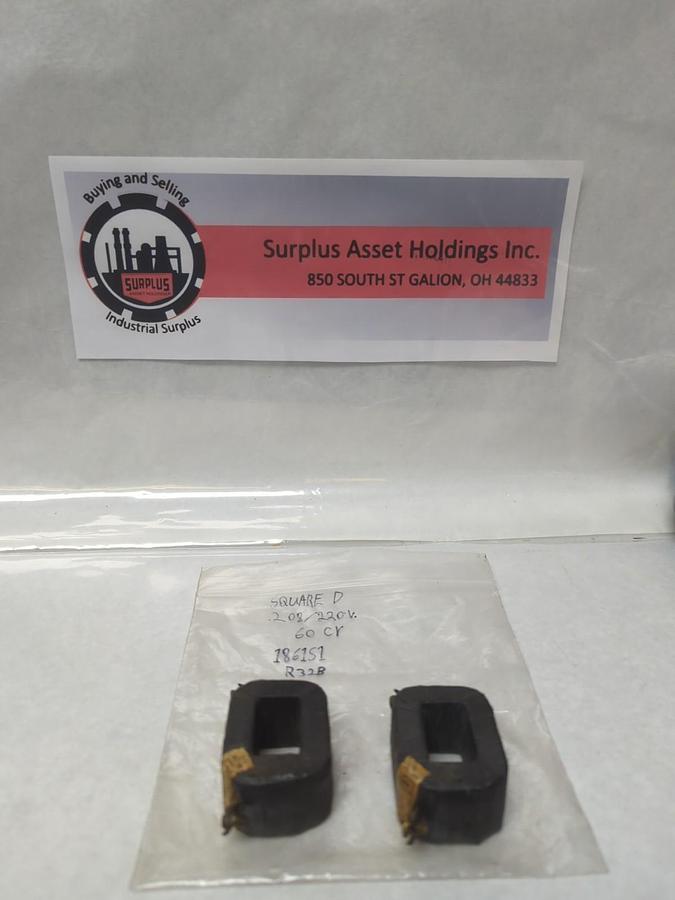 Used SQUARE D,1861S1,COIL 208/220V 60CY LOT OF 2 PRE-OWNED