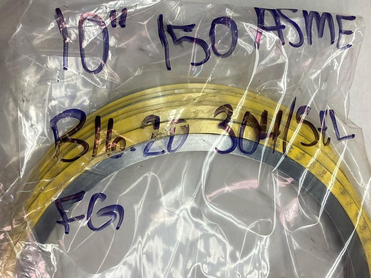 Flexitallic,150 ASME,10 Inch Spiral Round Gasket B16.20 304L/SEL LOT OF 6