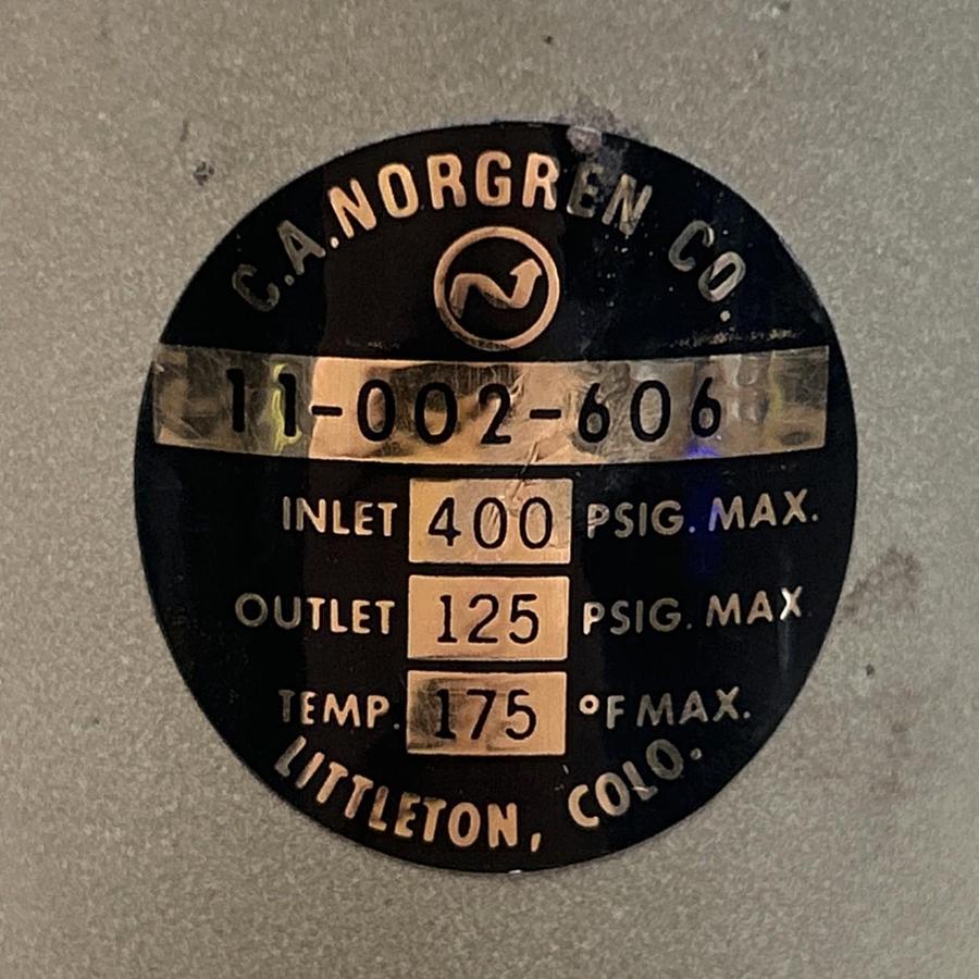 Used CA NORGREN,11-002-606,AIR PRESSURE REGULATOR