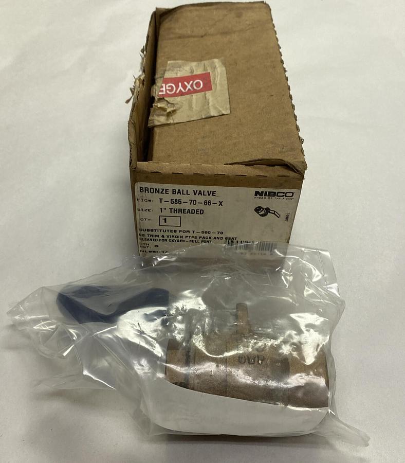 NIBCO,T-585-70-66,BRONZE BALL VALVE 1 INCH NOS
