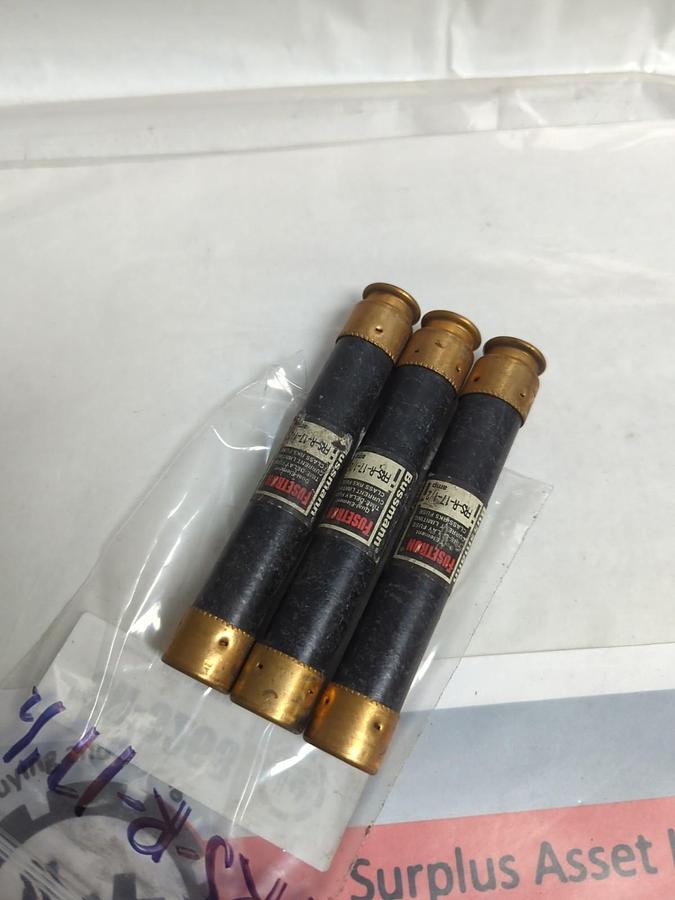Used COOPER BUSSMANN,FRS-R-R-17-1/2,FUSETRON 17-1/2 AMP FUSE LOT OF 3 PRE-OWNED
